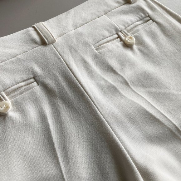 More & More White Winter Wide Leg Trousers, Cuffed Pants sz EU 34, XS to S - Picture 7 of 12